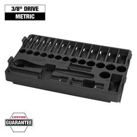 Milwaukee 313110793787 Metric Packout Tray For 3/8 Inch Ratchet And Socket Accessory Kit