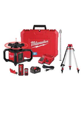 3704-21t Milwaukee M18 4000ft Red Dual Slope Rotary Laser Level Kit