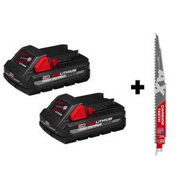 48-11-1837-48-00-5226 Milwaukee Power Tool Battery 3ah 18v Li-ion 2pck Reciprocating Saw Blade