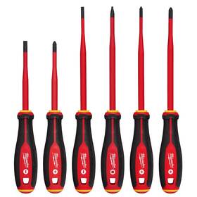 48-22-2206 Milwaukee 1000v Insulated Slim Tip Screwdriver Set 6-piece