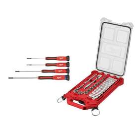 48-22-2604-48-22-9481 Milwaukee Screwdriver Set 4-piece Ratchet/socket Tool With Case 32-piece
