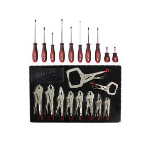 48-22-2710-48-22-3690 Milwaukee Tri-lobe Combination Screwdriver Torque Locking Plier Kit 20-piece