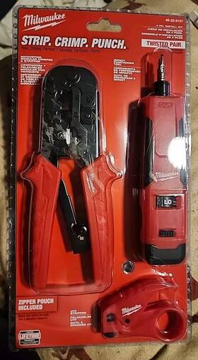 48-22-8101 Milwaukee New Twisted Pair Install Kit Non-slip Grips Fast Shipping