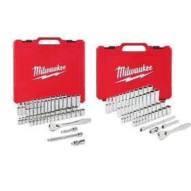 48-22-9008-48-22-9004 Milwaukee Ratchet And Socket Sets 0.375 Inch Metric Mechanics Tool
