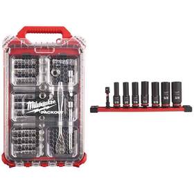 48-22-9482-49-66-7024 Milwaukee Ratchet Socket Mechanics Tool Set 3/8 Inch Drive With Organizer 40-pcs
