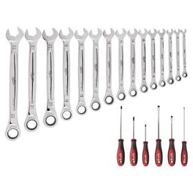 48-22-9516-48-22-2706 Milwaukee Ratcheting Wrench Set Metric Master/professional Sets 21-piece