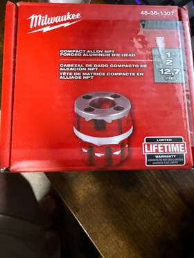 48-36-1307 Milwaukee Compact Die Head 1/2 Inch