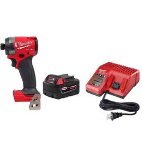 48-59-1850-2953-20 Milwaukee Impact Driver 18v Li-ion Cordless Starter Kit 1/4 Inch Hex Battery Charger