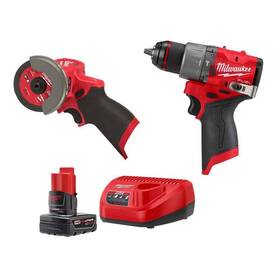 48-59-2440-3404-20-2522-20 Milwaukee Hammer Drill Cut Off Saw Brushless With 4.0ah Battery Charger 12v