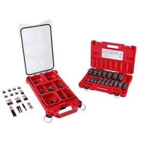 49-66-7093-48-32-4082 Milwaukee Impact Socket Set 1/2 Inch Drive Sae Deep Well Screw Driver Bit 118-pcs