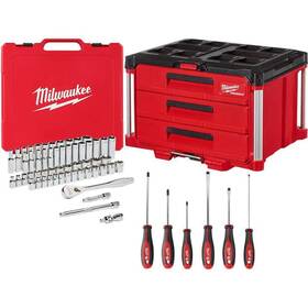 Milwaukee 888234570861 Ratchet And Socket Sets 3/8 Inch Drive Sae/metric Mechanics Tool