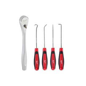 Milwaukee 888234594560 3/8 Inch Drive Ratchet And Hook Pick Set 5-piece