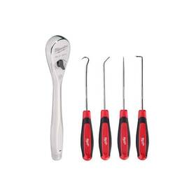 Milwaukee 888234594614 1/4 Inch Drive Ratchet And Hook Pick Set 5-piece