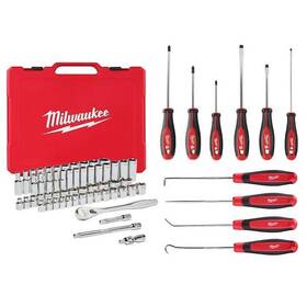 Milwaukee 895101126007 Mechanic Hand And Tool Set With 3/8 Inch Drive Sae Metric Ratchet