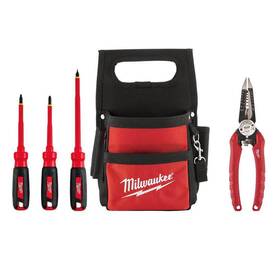 Milwaukee 895101126380 Insulated Screwdriver Set 6-in-1 Wire Strippers Pouch 5-piece