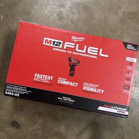 Mlw3453-22 Milwaukee Tool M12 Fuel 1/4 Inch Hex Impact Driver Kit