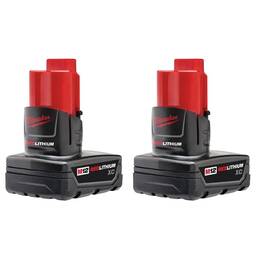 Mlw48-11-2412 Milwaukee Tool M12 Redlithium Xc Battery Two Pack