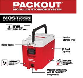 Mlw48-22-8460 Milwaukee Tool Packout 16 Quart Compact Cooler