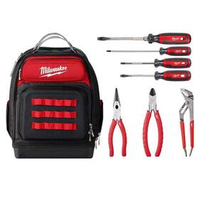 Mt200-4-48-22-8201-48-22-6331 Milwaukee Over-molded Grip Screwdriver Set With Backpack Pliers Kit 8-piece