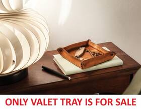 Mkm-maniago Knife Makers 057977533293 Valet Tray Brown Natural Vegetable Tanned Leather Everyday-carry