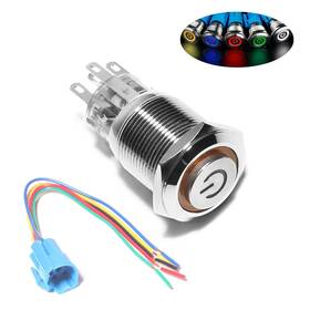 Monrand 727196980755 Latching Push Button Switch 12v Dc On/off Self-locking S