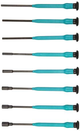 58-0421 Moody Tools 018018804213 8-piece Fixed Esd-safe Long Inch Nut Driver Set