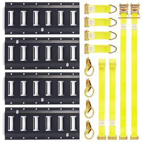 Ms-et01-k4 Morscan E-track Rail Tie-down Kit 4 Horizontal Etrack Rails And O-rings Rope Tie