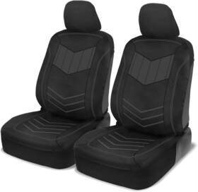 M304 Motor Trend Super Sport Gray Faux Leather Seat Covers Front Seats Modern Easy