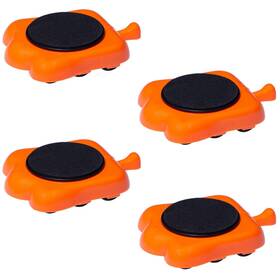 Mouzie 751313989567 4x Heavy Duty Furniture Appliance Roller Sliders With 660 Lbs Load Capacity W