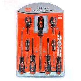 07501 Mps 9 Piece Screwdriver Set Precision Hand Tool Black Orange Screwdrivers