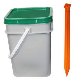 97912-p Mr. Chain Garden Stakes 12 Inch X 0.75 Safety Utility Plastic Orange Pail-50-pack