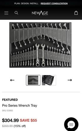 53982 Newage Pro Series Wrench Tool Tray Sku