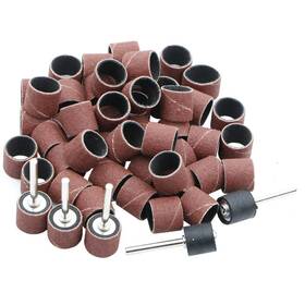 Al006a Newzoll 50pcs Sanding Drum 1/2 Inch 150 Grit Sand Bands Shank Rotary Tool Kit With 5
