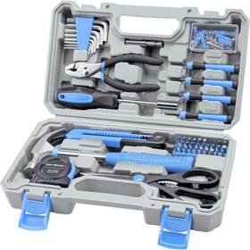 Cm-tk126-blue Nobrand Hand Tool Kit With Plastic Toolbox Automotive Set Blue
