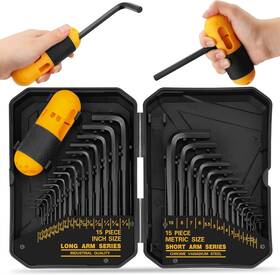 Ed70010 Nobrand 31-pc Hex Key Set Sae/metric 0.7mm-10mm 0.028 Inch -3/8