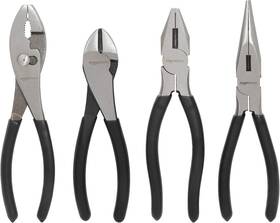 Gs2015094ps Nobrand Pliers Set Hand Tools For Precision Of 4 Black And Silver