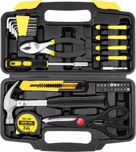 Hyt40n Nobrand 40 Pcs Home Tool Kit With Plastic Toolbox For Household Men Dorm