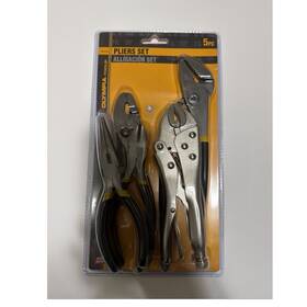 Olympia Tools 400-275-0796 5-piece Pliers Set Diagonal Locking Long Nose