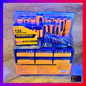 400-292-0796 Olympia Tools 124-piece Screwdriver Set With Case Chrome Vanadium Trusted