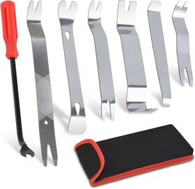 Otrlenur 726084441248 7-pcs Metal Trim Removal Tool Kit No-scratch Pry Fastener Remover Clip Rem