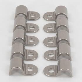 Ac611550 Pacific Customs Stainless Steel Brake Line Mounting Tab Clamp For Throttle Cable Or 3/16 Bra
