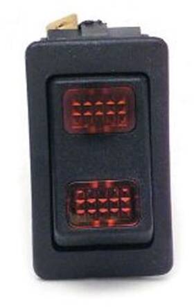 80403 Painless 575750454156 Performance Rocker Switch On-off-on Red Lighted Black