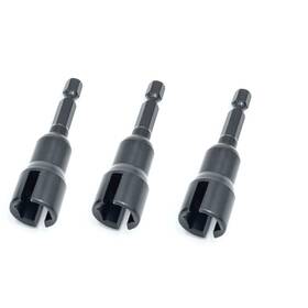 Panovos 710702402964 3pc Power Wing Nut Driver Set Slot Nuts Drill Bit Socket Wrenches Tool