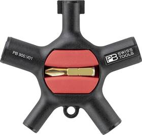 Pb Swiss Tools 610733284726 Universal Cabinet Key With Bit Holder And 2 C6 Precisionbits Model #900.v0