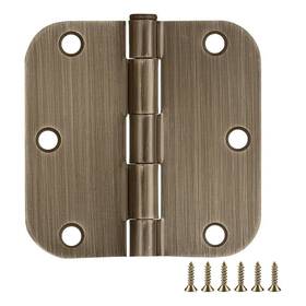Pr-4753-2775356 Pemberly Row Steel Door Hinge - Antique Brass 3 1/2 Inch 5/8 Radius 12 Pack