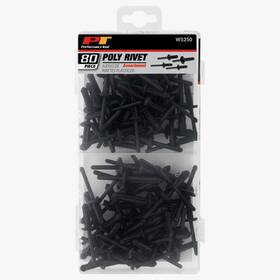W5250 Performance Tool 80pc Poly Rivet Assortment - Polyoxymethylene Pom Rivets