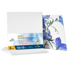 E6031pr-6pk-10x10n Phoenix Watercolor Canvas Boards For Painting - 10x10 Inch/6 Pack 100% Cotto