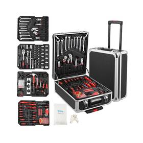 Pioneerworks 199108117137 800 Piece Tool Kit Aluminum Trolley Case Set Socket Wrench Hand Se