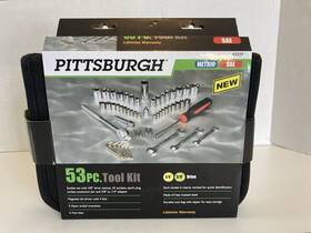 63339 Pittburgh Pittsburgh 53 Piece Tool Kit Carrier Case Sae And Metric Read Description