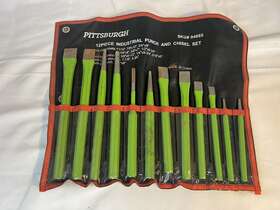04885 Pittsburgh 12 Piece Industrial Punch And Chisel Set #